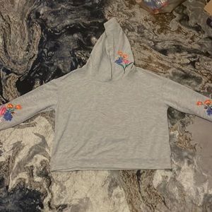 Crave Fame Floral Embroidery Hoody